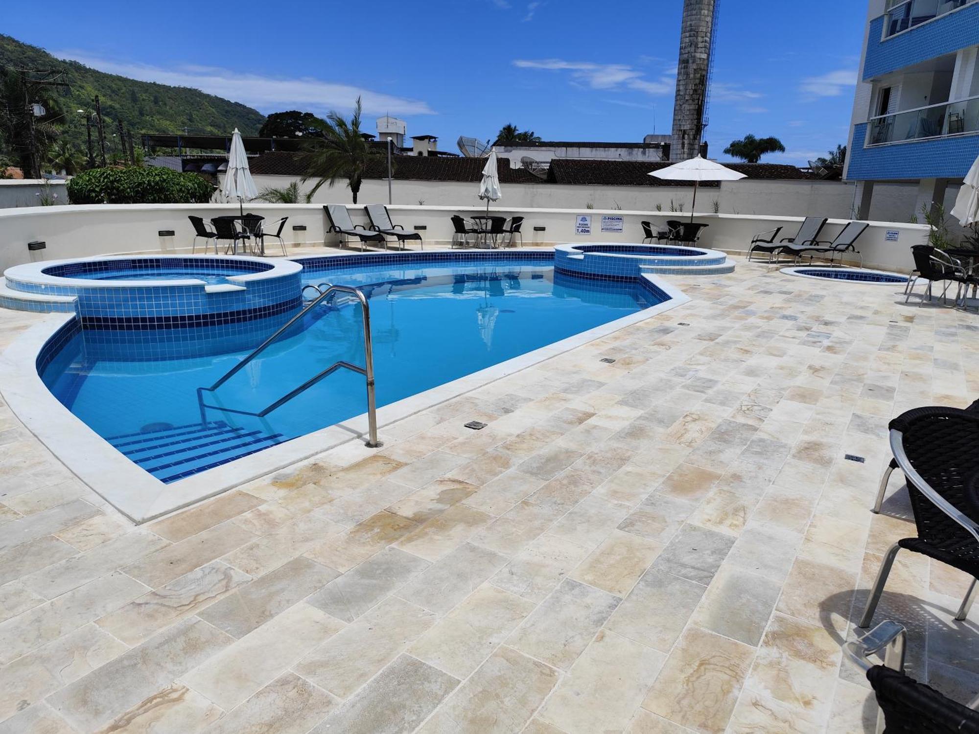 Apto Com Ar-Cond E Piscina A 100 M Praia Da Enseada Ubatuba Bagian luar foto